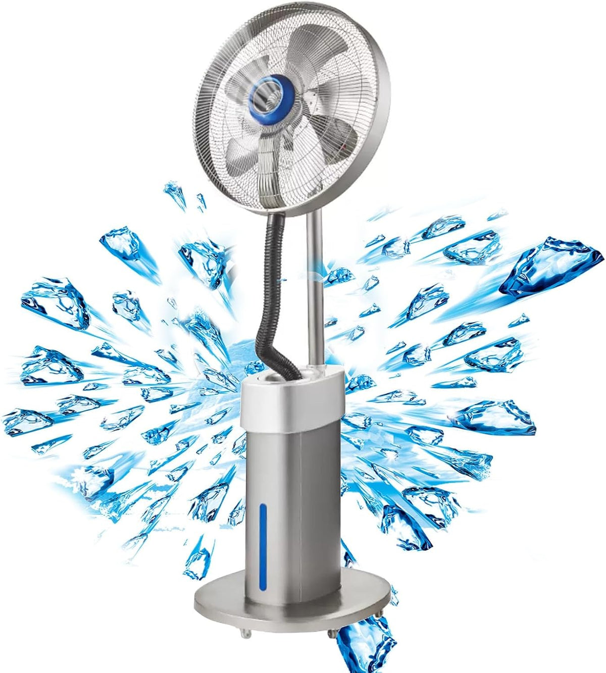 Cxlly Ventilator Outdoor Vernevelingsventilator, Oscillerende Hoge Snelheid Buiten Voetstuk Vernevelingsventilator, Terrasventilatoren, Voor Buiten