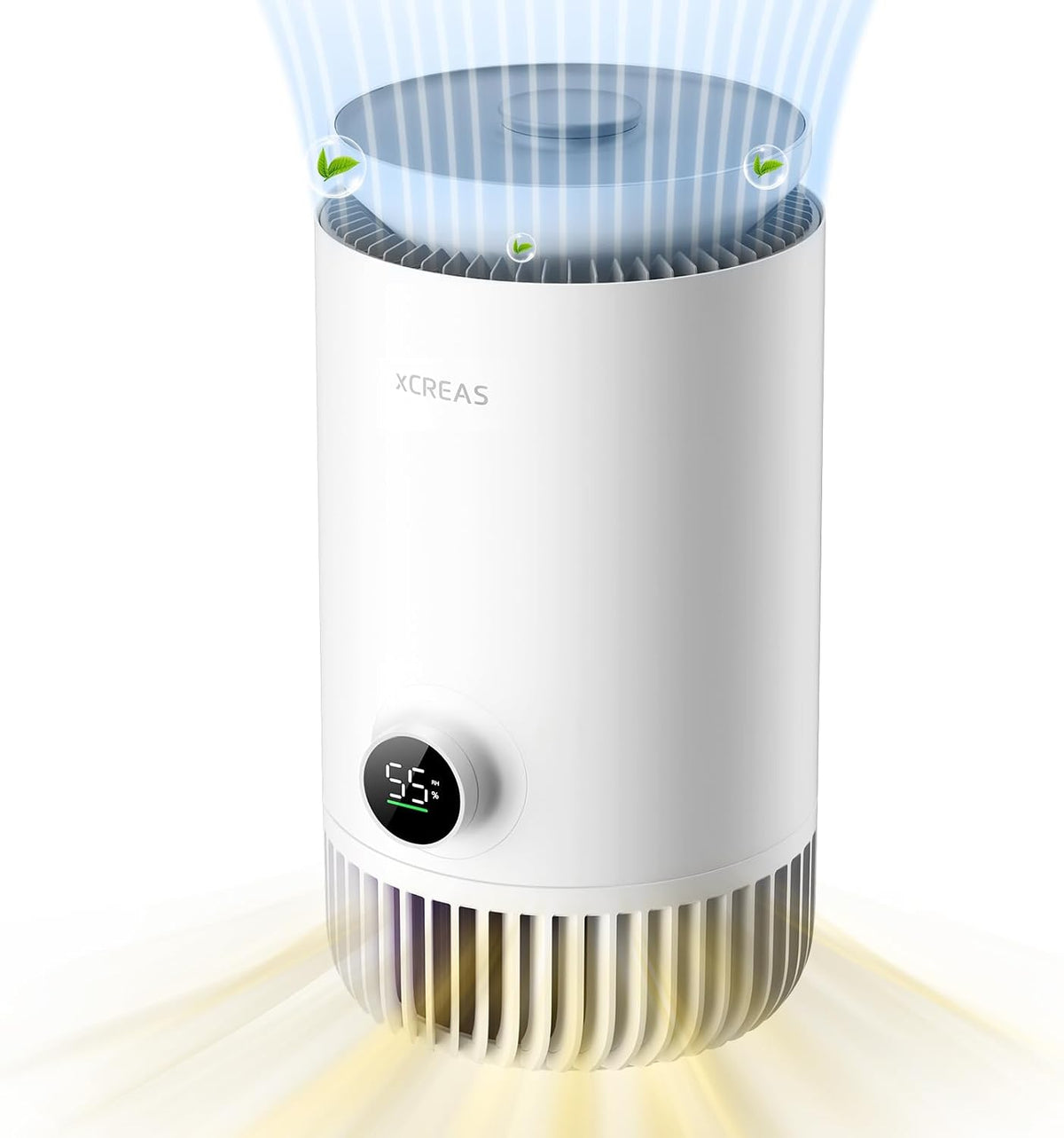 xCREAS Luchtreiniger en luchtbevochtiger, 2-in-1, tank van 3 liter, met HEPA-filter, luchtbevochtiger en luchtreiniger, voor slaapkamer