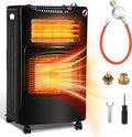 Terrasverwarmer Cecaylie Gasverwarming 4,2 kW + 1,26 kW 3 warmtestanden, voor flessen tot 15 kg, met regelaar en adapter