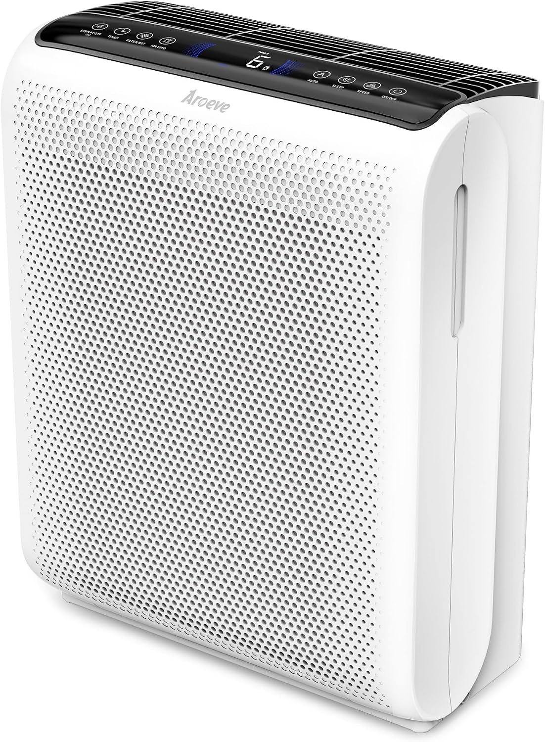 Aroeve Luchtreiniger, echte H13 HEPA-filter, grote ruimte tot 50 m2, voor thuis, met lasersensoren, wasbaar filter, roosfilter