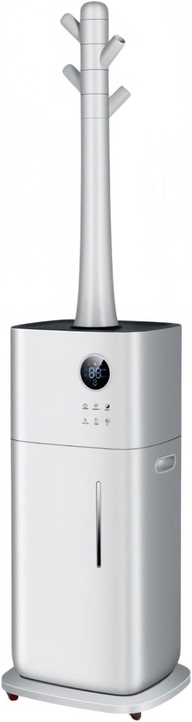 Luchtbevochtiger Commerciële industriële 17L, timer & 3 mistmodi - ideaal, 1200ml/h, met LED-display, voor thuis, kantoor en plantenkas gebruik