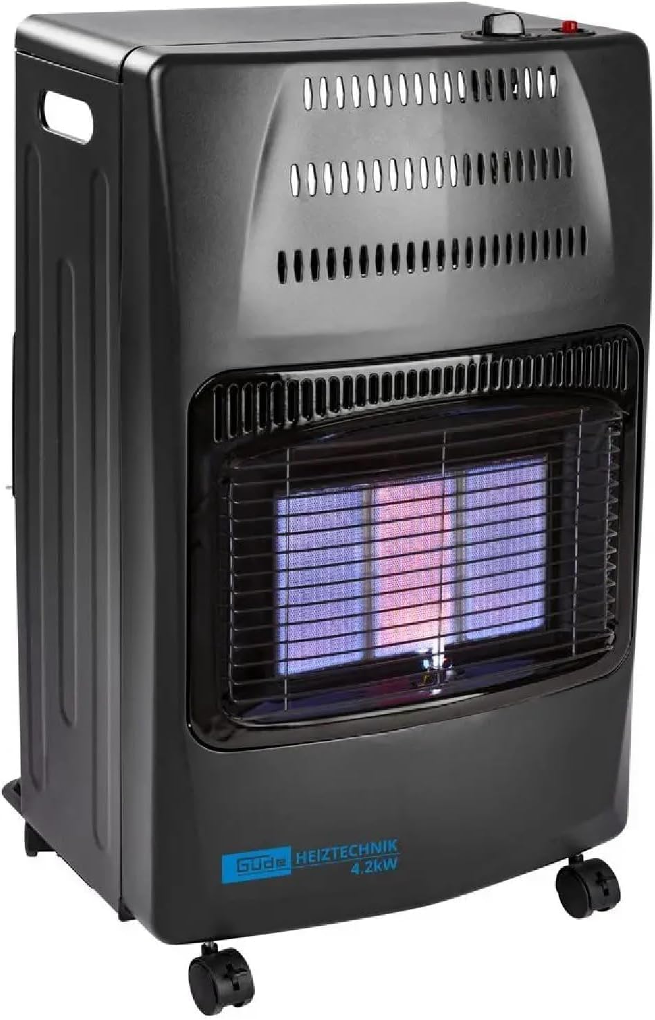 Güde Gasverwarmingssystem GGH 4200 K Gasverwarming, 4200 W, 3 warmtestanden, 50 mbar werkdruk, 4 vergrendelwielen, incl. gasslang, piëzo-ontsteking