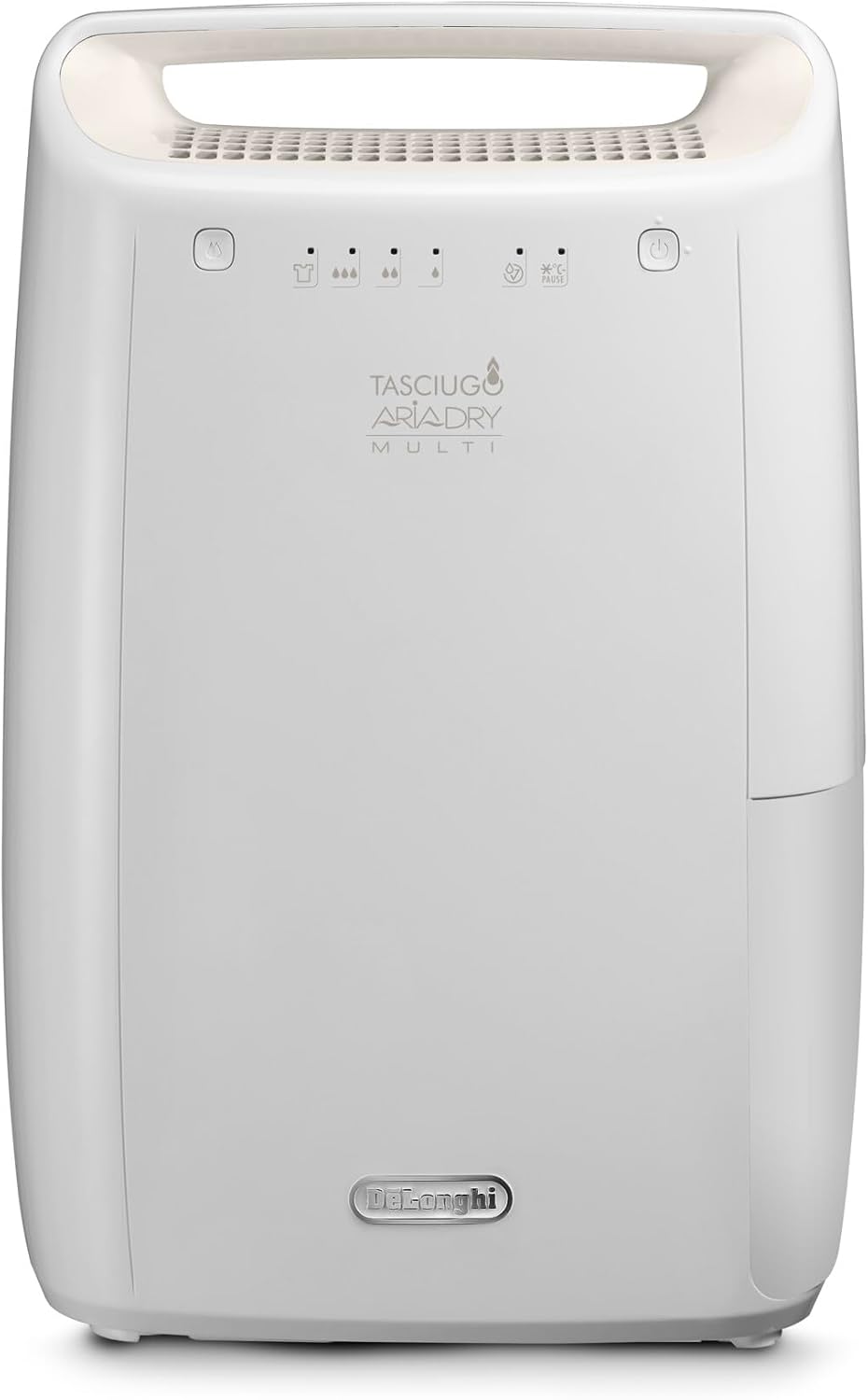 De'Longhi Luchtontvochtiger DEX210SF -droger, 10 l/dag, wit, voor thuis, voor het verwijderen van vocht, schimmelbescherming, wasdroger, handgreep