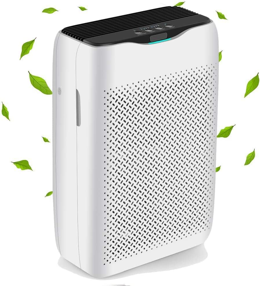 Luchtreiniger VO design Meykey, CADR 258 m3/h, met luchtfilter H13 HEPA tegen 99,97% van schimmel, voor mensen, met allergieën, stof en pollen