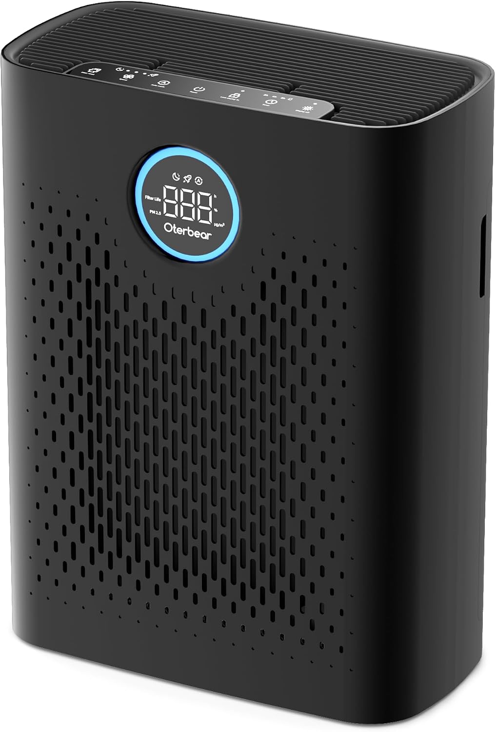 Luchtreiniger Oterbear, H14 HEPA grote luchtreiniger, voor huisdieren tot 1000 m2, met PM2.5 luchtkwaliteitsmonitor, slaapmodus, luchtreinigers