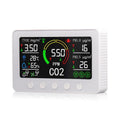 Hphph Luchtkwaliteitsmeter Indoor, Fi Smart luchtkwaliteitsmeter NDIR CO2-meter 6 in 1 digitale temperatuur-vochtigheidssensordetector, voor thuis