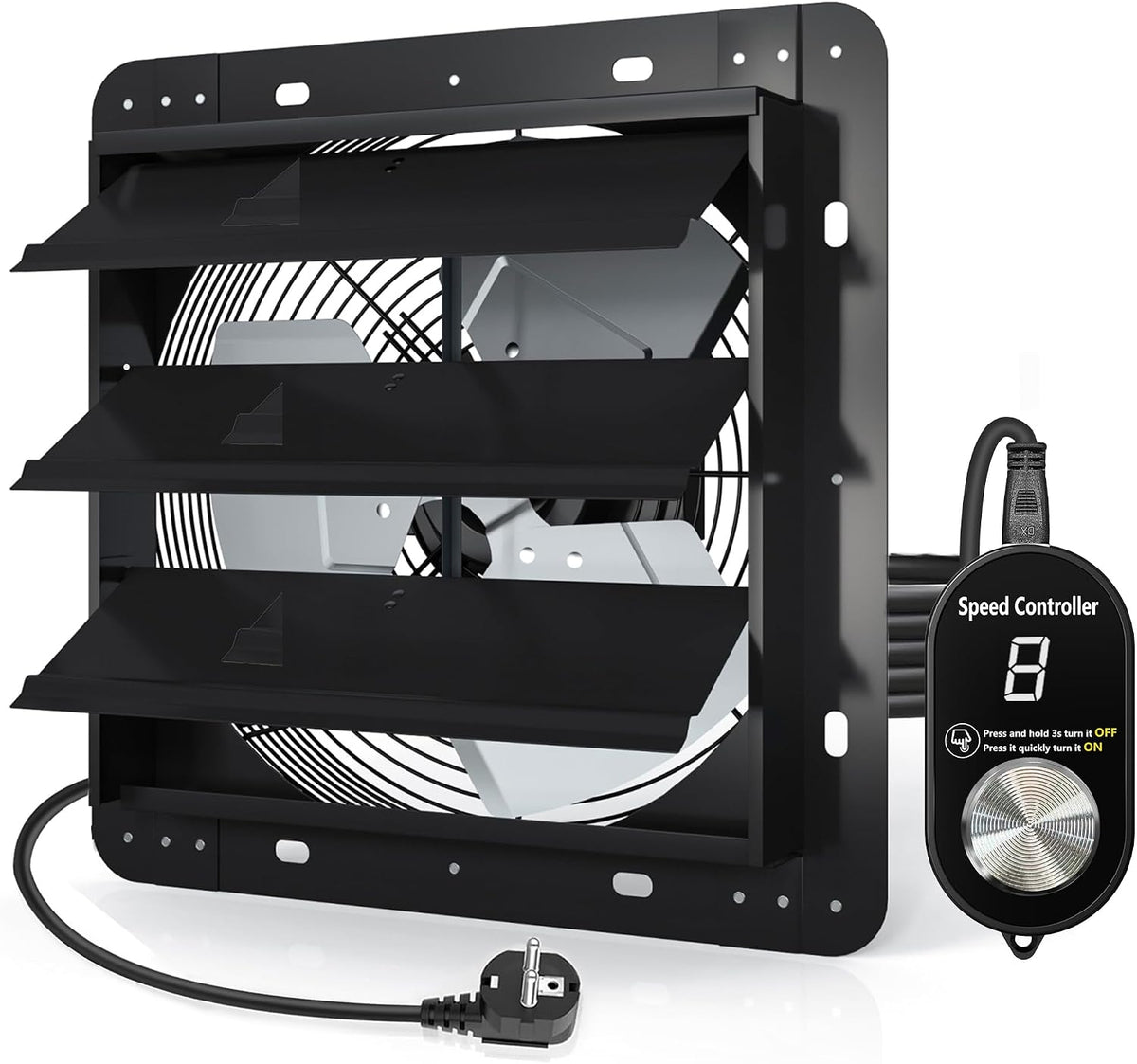 Brogachy Ventilator 300 mm industriële, stil, voor garage