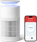 SwitchBot Luchtreiniger, CADR 400m3/h Tot 83m2, Filter Verwijdert 99.97% Schimmel, 20dB Slaapmodus, Met App, HEPA, Bediening En Nachtlampje, Stof