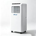 Giofeoik Mobiele airco airconditioner, 14000 BTU, 5000 BTU, 2-in-1 staand apparaat, wit, met verwarmingsfunctie, voor koeling en warmte, compact