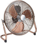 Ventilator Quigg Retro metalen / 3 rotorbladen, voor optimale luchtcirculatie / 3 luchtstroomsnelheden / Ø: ca. 30 cm (koper)