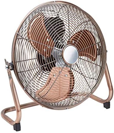 Ventilator Quigg Retro metalen / 3 rotorbladen, voor optimale luchtcirculatie / 3 luchtstroomsnelheden / Ø: ca. 30 cm (koper)
