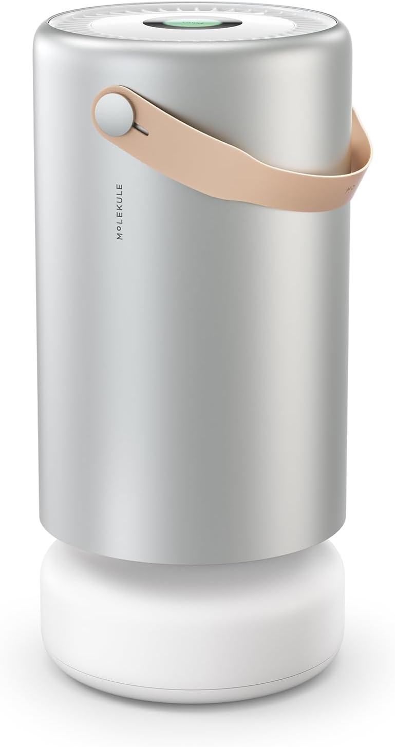 Molekule Luchtreiniger Air Pro, voor ruimtes tot 1000 m2, met PECO-tech. Compatibel, Zilver., met Alexa, verwijdert rook, schimmel & bacteriën