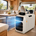 Sxpypiz Mobiele airco Draagbare airconditioning, mobiele eenheid 4700 BTU, stil (45 dB), voor campingtent, met luchtontvochtiger, ontwerp