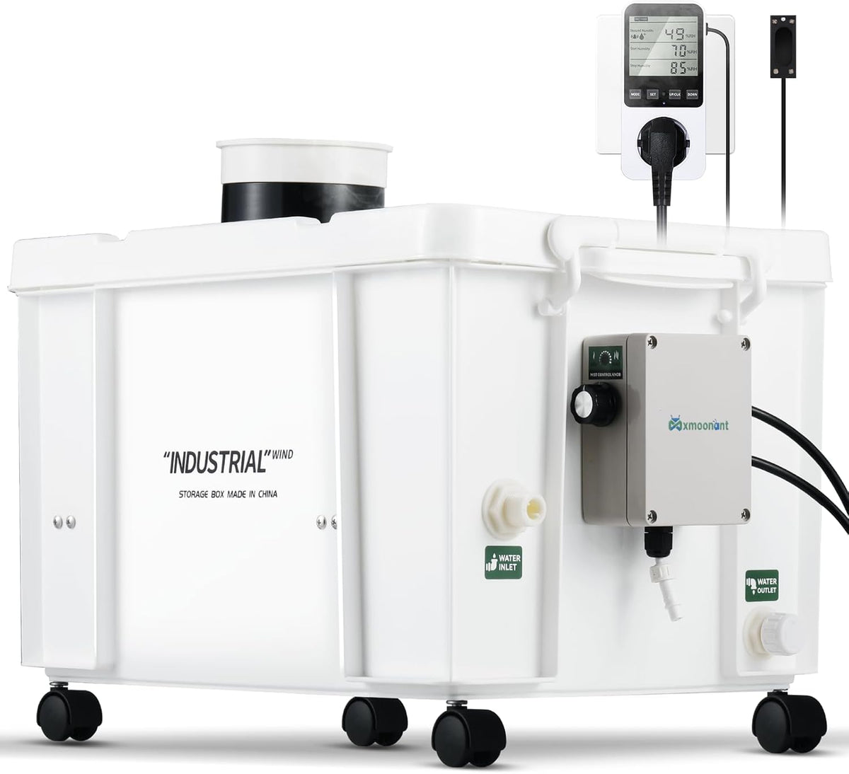 Mxmoonant Luchtbevochtiger Ultrasone vernevelaar, 20 l/u, doe-het-zelf, industriële kwaliteit, instelbaar volume, automatische watervoorziening