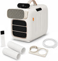Hcauynn Mobiele airco airconditioning, 16-32 °C instelbare koeling, 2 uitlaatslangen, voor 8-10 m2 ruimtes koeling+verwarming, voor slaapkamer