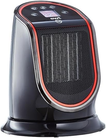 EWT Elektrische kachel M2 GTSB, 12 uur timer, 2000 W, met 4 kleuren lcd-display, zwart, elektrisch verwarmingstoestel, met ventilatiefunctie