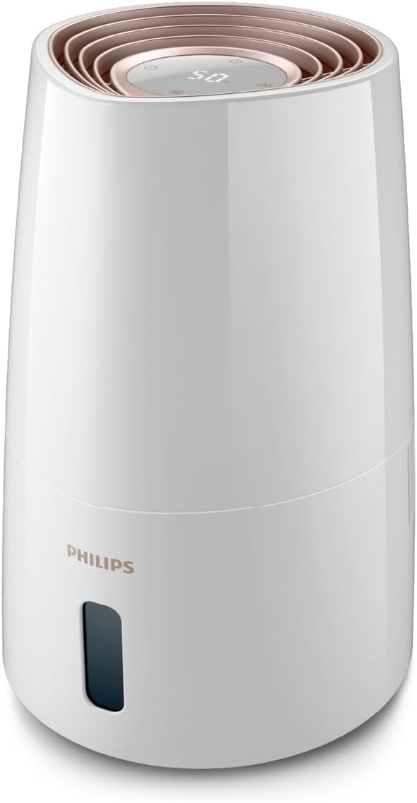 PHILIPS Luchtbevochtiger, 3000-45 m2 - 99,97% minder bacteriën, voor verhogen van de luchtvochtigheid