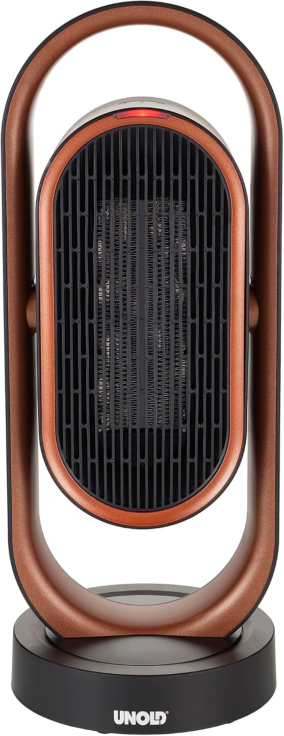Unold Elektrische kachel 86535 3D-ventilatorkachel 3D, 1800 watt, 3D-luchtcirculatie, 80° oscillatie, koper/zwart, oververhittingsbeveiliging