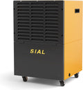 SIAL Luchtontvochtiger Industriële en commerciële, 80 l/dag, voor grote ruimtes, voor kelder, garage en magazijn, draagbaar, met wielen