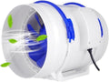Xzxxzsz Ventilator Afzuigventilator, 8'' Home Silent Inline Kanaalventilator, Met Sterk Ventilatiesysteem Afzuigventilator