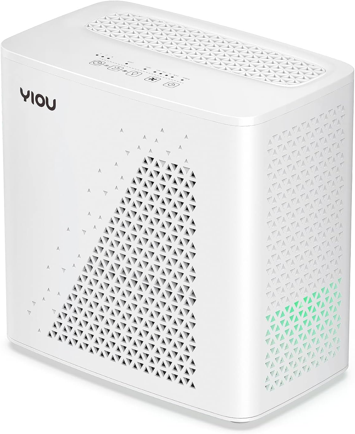 Luchtreiniger YIOU, H13 True HEPA Air Filter 20dB Air Cleaner Odor Eliminator Remove 99% Allergische Smoke Dust Pollen, Wit