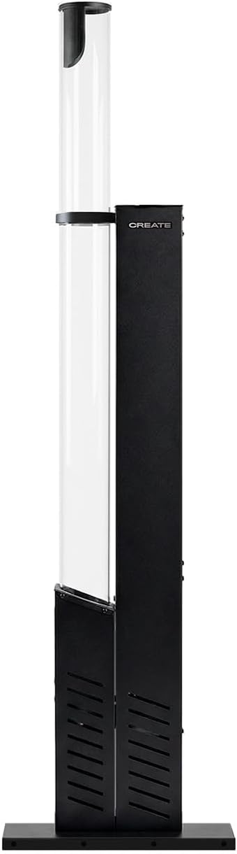 Create Terrasverwarmer Fire Tube Heater Slim buitenverwarming, 8,2 kW, dekking tot 9 m2, zwart/pelletwerking, rookvrij