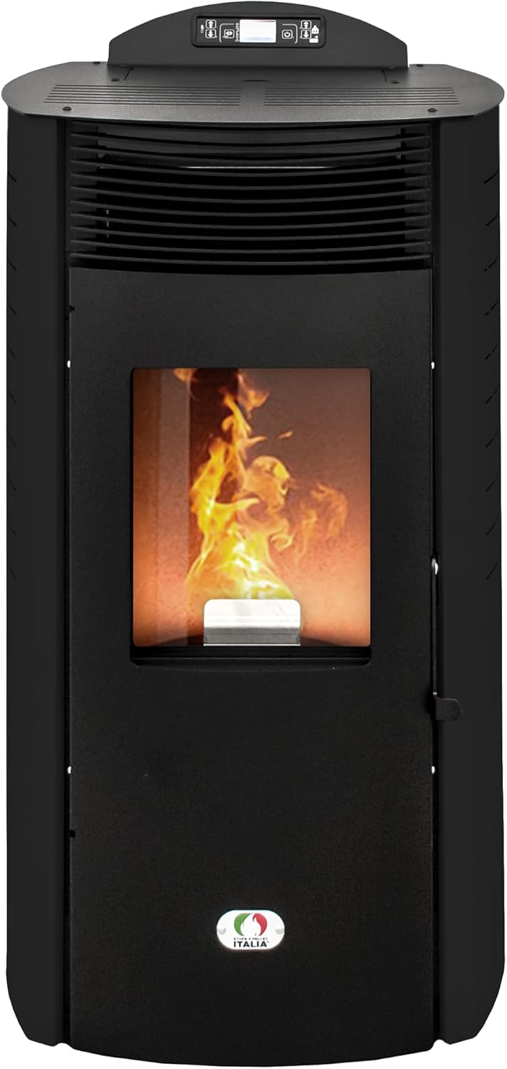 Stufe A Pellet Italia Elektrische kachel Siberia Aria New 15 kW, autonomie 30 uur, 140 m2, rendement 92%, 5 snelheden en vermogensniveaus, 24 maanden