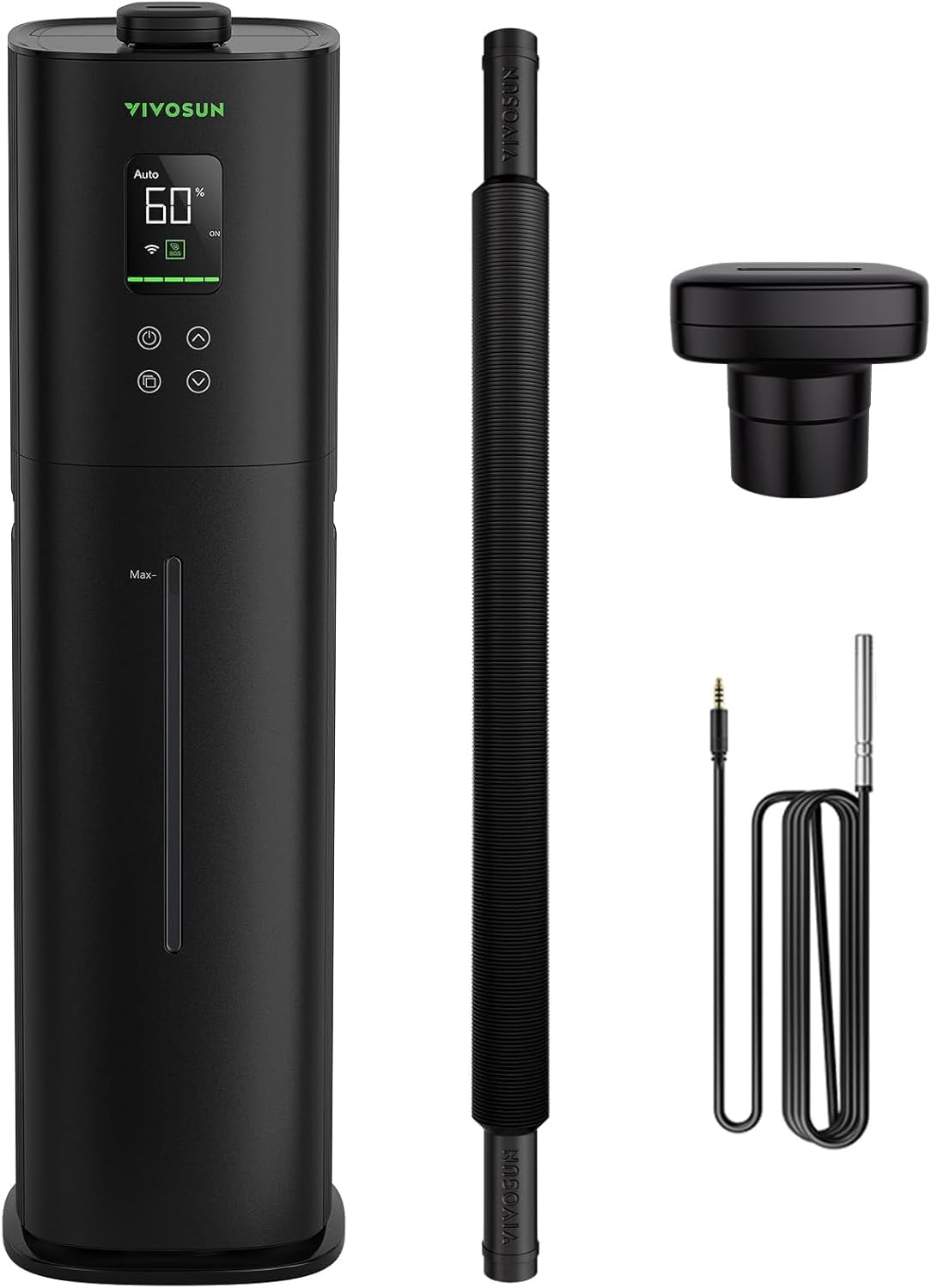 Vivosun Luchtbevochtiger AeroStream H09 Intelligente wifi-, 2,38 gallon, 9 liter, slimme afstandsbediening, met temperatuur- en vochtigheidssonde