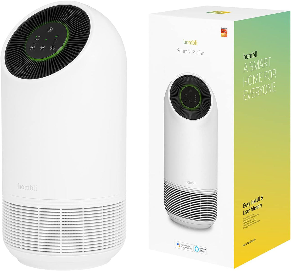 Hombli Luchtreiniger, Hombli Luchtreiniger met 3 Laags Filtering