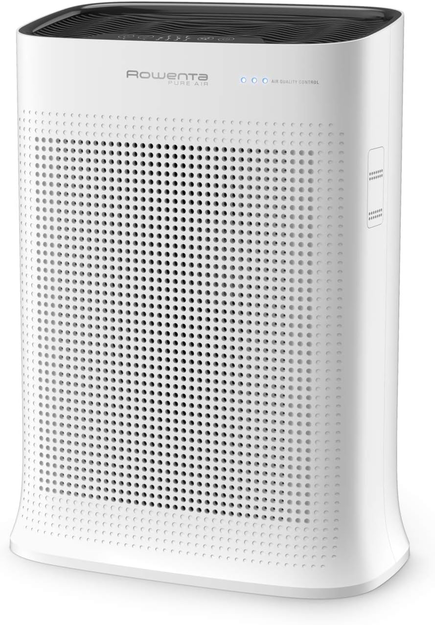 Rowenta Luchtreiniger Pure Air PU3040, Luchtreiniging in 6 min, Voor ruimtes tot 120 m2, Filtert tot 99,99%, Slimme functies
