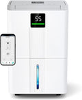 Jummico Luchtontvochtiger Ontvochtiger, 30 l/dag, 24-uurs timer, met 5,5 liter tank, 2 ventilatieniveaus, smart wifi-ontvochtiger, badkamer, kantoor